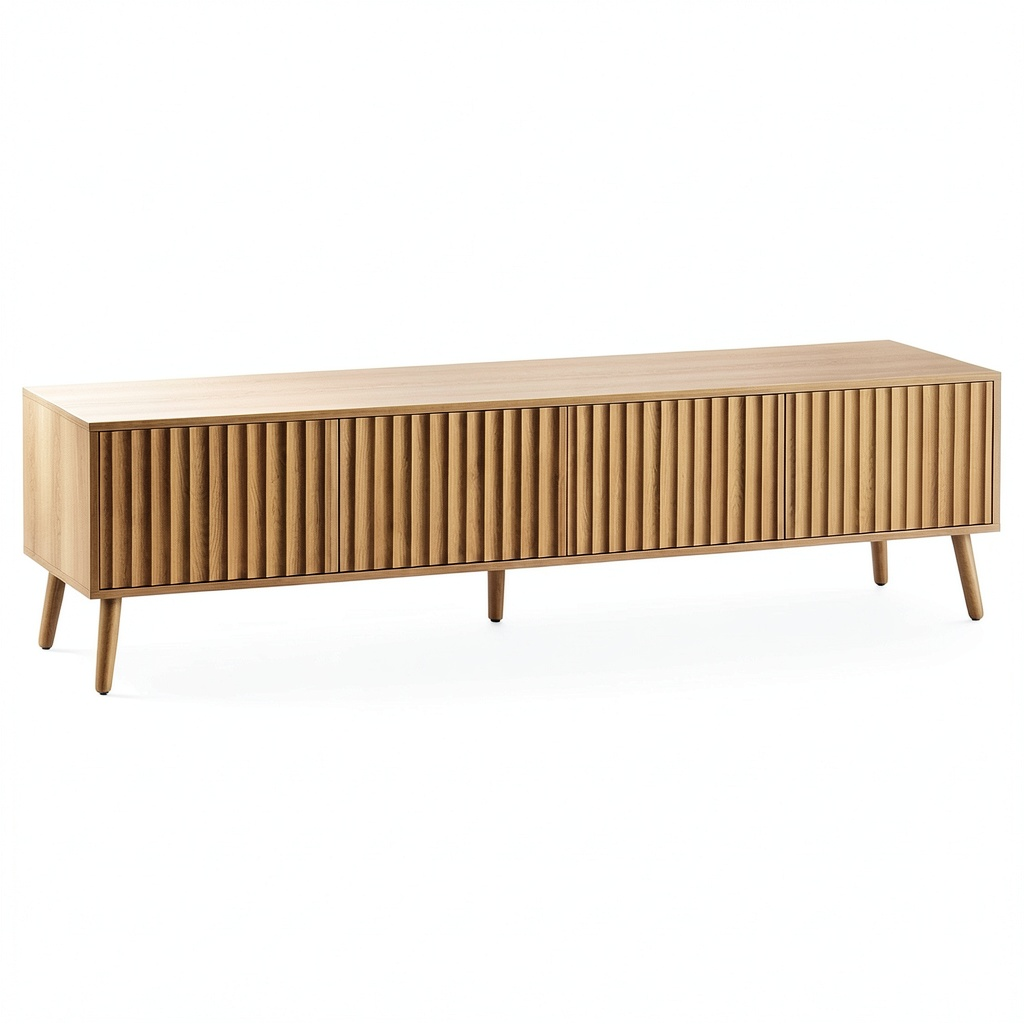 Mobile TV in Rovere con 4 Ante, 160x40x45 cm