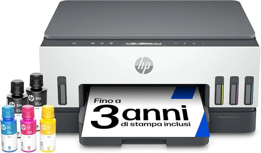 Stampante multifunzione HP - colore Nero/Bianco - con Wi-Fi, automatico, ricaricabile