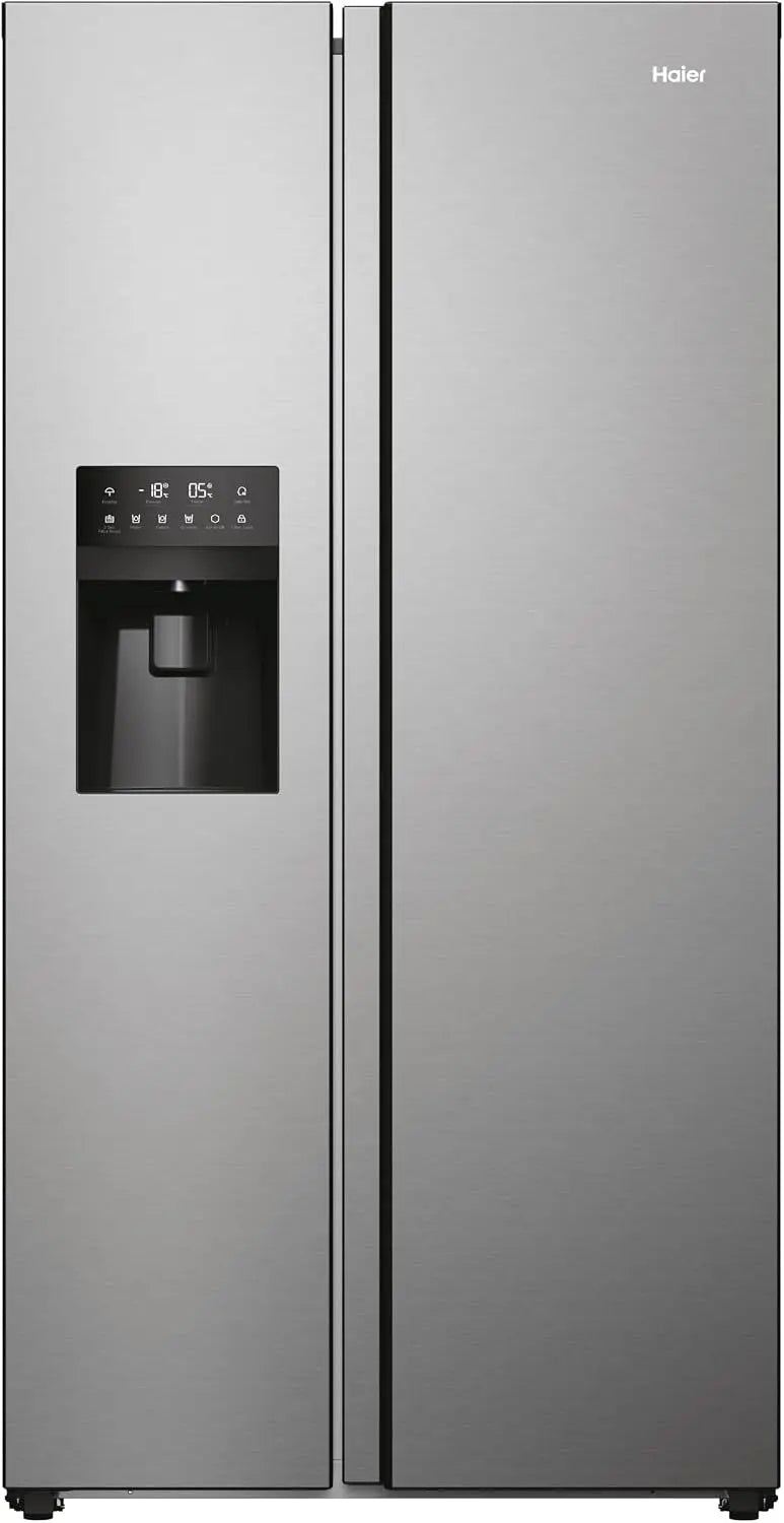 Frigorifero Haier SBS 90 - colore Argento - con display digitale, con tecnologia inverter - 515 Litri