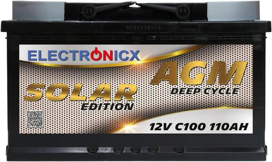 Batteria ricaricabile Electronicx AGM - 12V, 110Ah, 190 mm
