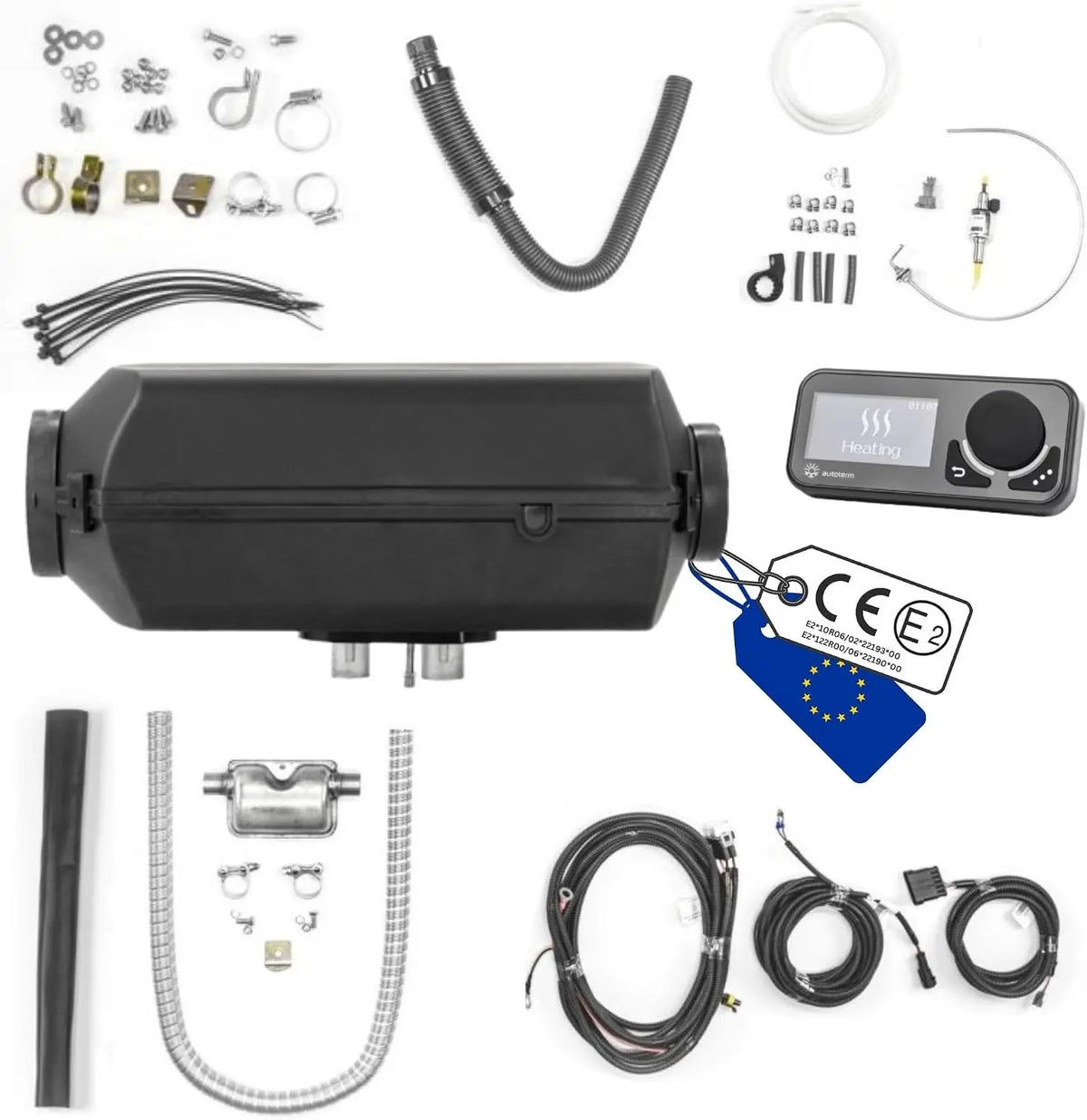 Riscaldatore elettrico Autoterm - a LED, silenzioso - 4KW, 12V