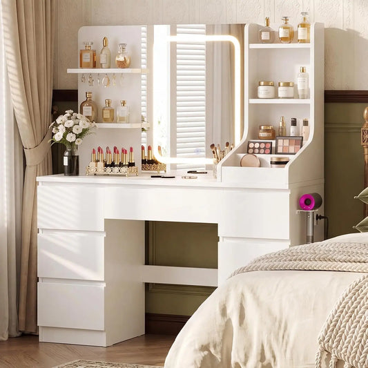 Letto JUMMICO - colore Bianco - a LED, regolabile
