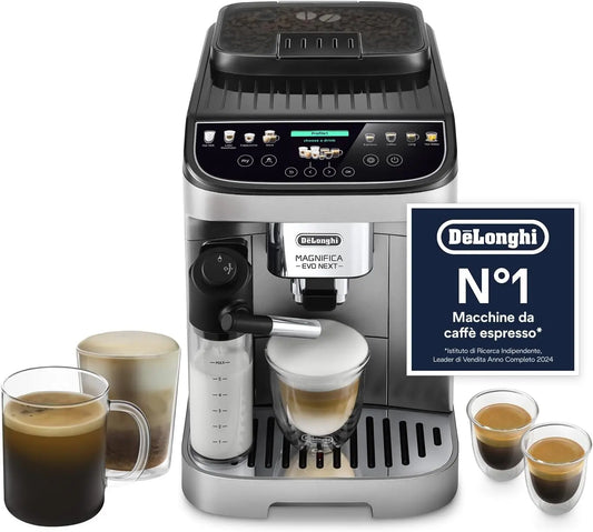 Macchina da caffè De'Longhi - colore Nero/Argento - con display digitale, automatico - 1450W