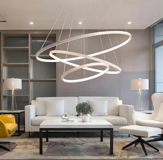 Lampada LED Lampadario - colore Bianco - con telecomando, a LED, regolabile - 115W, 80cm