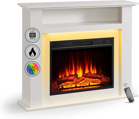 Prodotto per casa e tempo libero Camino - colore Bianco - con telecomando, con timer, a LED - 2000W