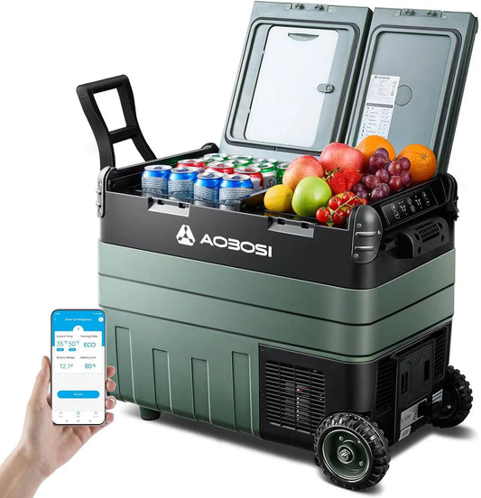 Frigorifero AAOBOSI 50L - a LED, portatile, con controllo intelligente - 24V, 240V, 50L