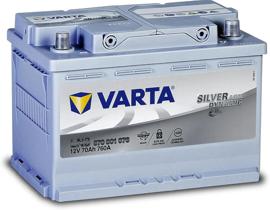 Batteria ricaricabile Varta - colore Argento - 70 Ah, 12V, 19 Cm