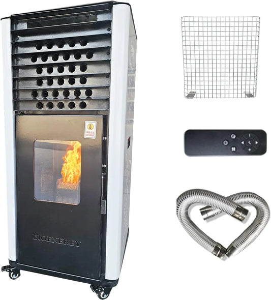 Riscaldatore elettrico Stufa - con telecomando, con display digitale, automatico