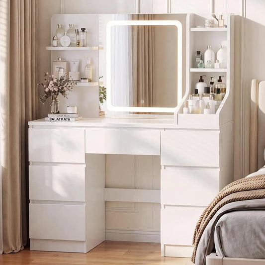 Letto JUMMICO - colore Bianco - a LED, regolabile