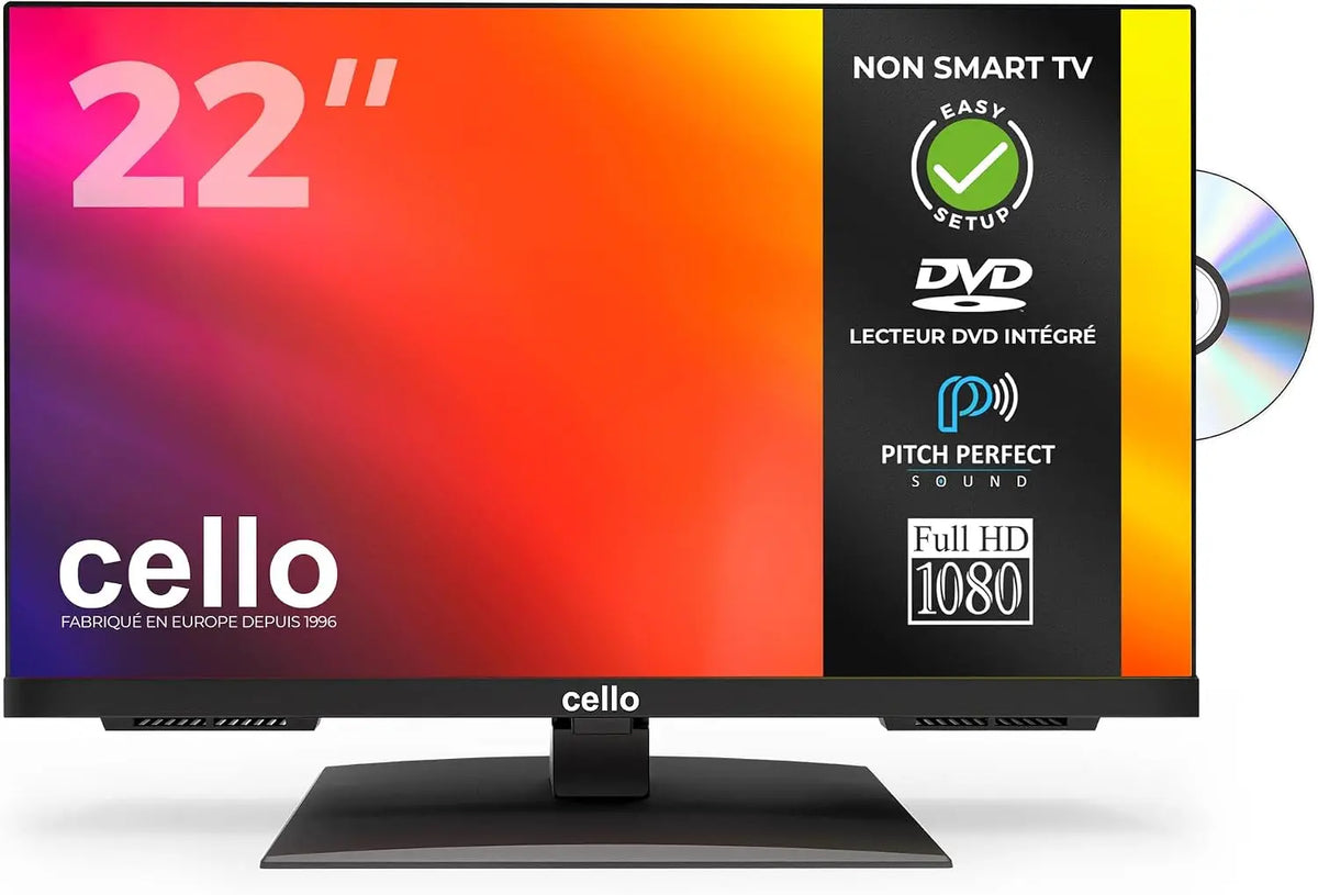 Televisore Cello C2224F TV - a LED, con controllo intelligente - 22 pollici