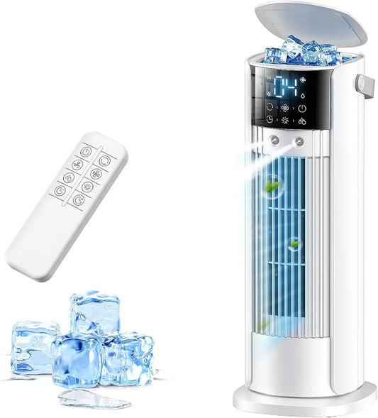 Climatizzatore portatile - colore Bianco - con telecomando, con display digitale, a LED