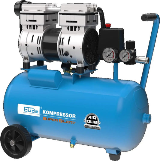 Compressore d'aria Güde - silenzioso - 1100 W, 24 l, 130 l