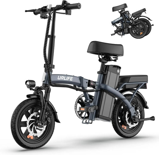 Bicicletta elettrica URLIFE - pieghevole - 48V, 7.5Ah, 60 km