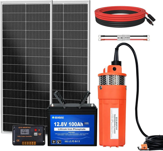 Batteria ricaricabile DCHOUSE - con Bluetooth - 100Ah, 12V, 100W