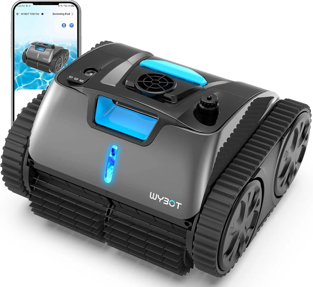Robot aspirapolvere WYBOT OS7010 - colore Grigio - con controllo intelligente - 65 W