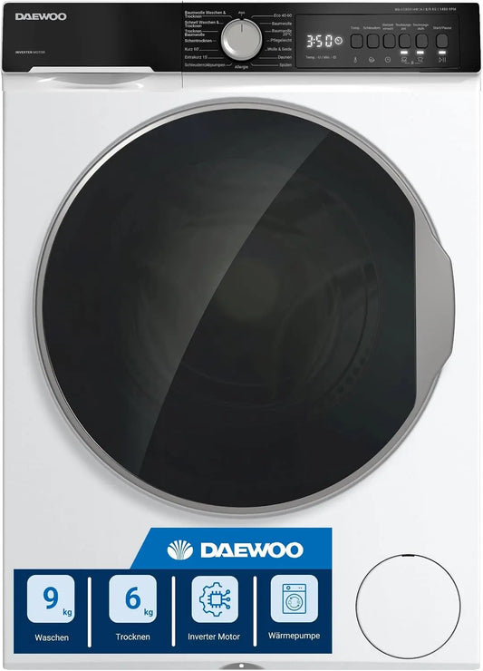 Asciugatrice Daewoo WD-FC85514W1A-DE - colore Bianco - con tecnologia inverter - 8 kg, 5 kg