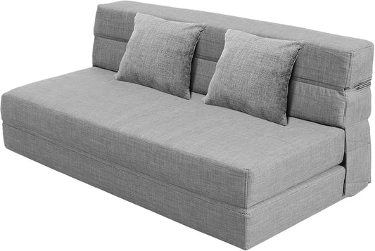 Letto ANONER - colore Grigio - pieghevole, multifunzione