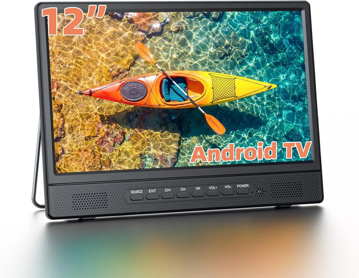 Televisore Desobry - portatile, con controllo intelligente - 12 Pollici