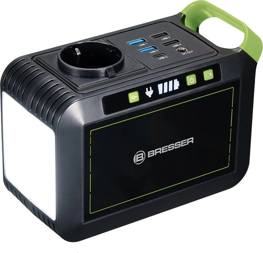 Stazione di alimentazione portatile Bresser - a LED, portatile - 88,8 Wh, 6 Ah, 14,8 V