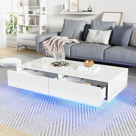 Tavolo Tavolino - colore Bianco - a LED - 34 cm, 30 kg