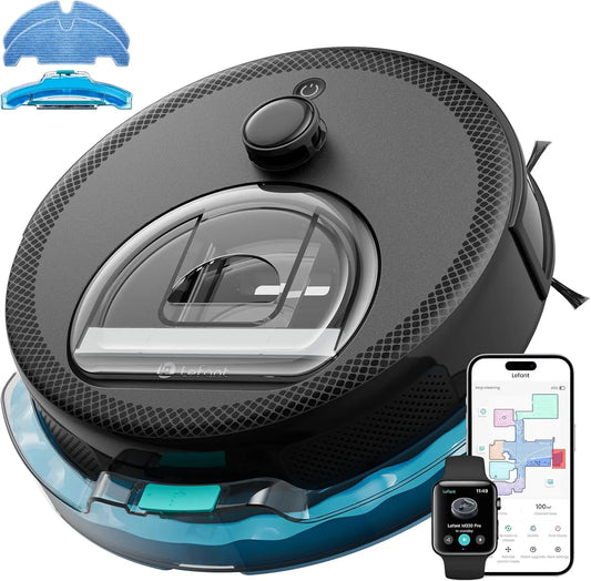 Robot aspirapolvere Lefant M330Pro - colore Nero - con Wi-Fi, con controllo intelligente