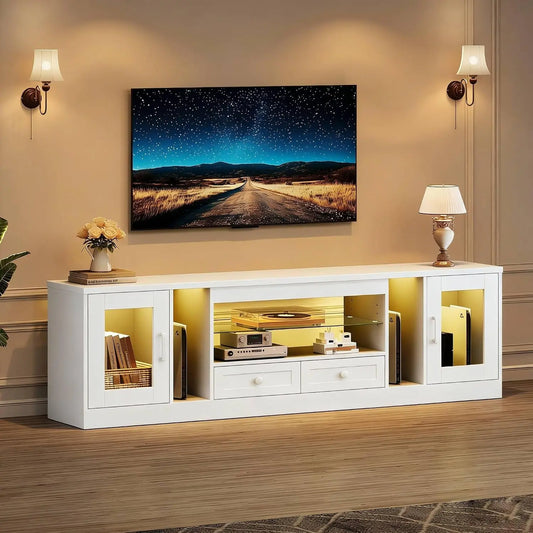 Televisore Concho - colore Bianco - portatile, regolabile - 180 cm, 65 pollici