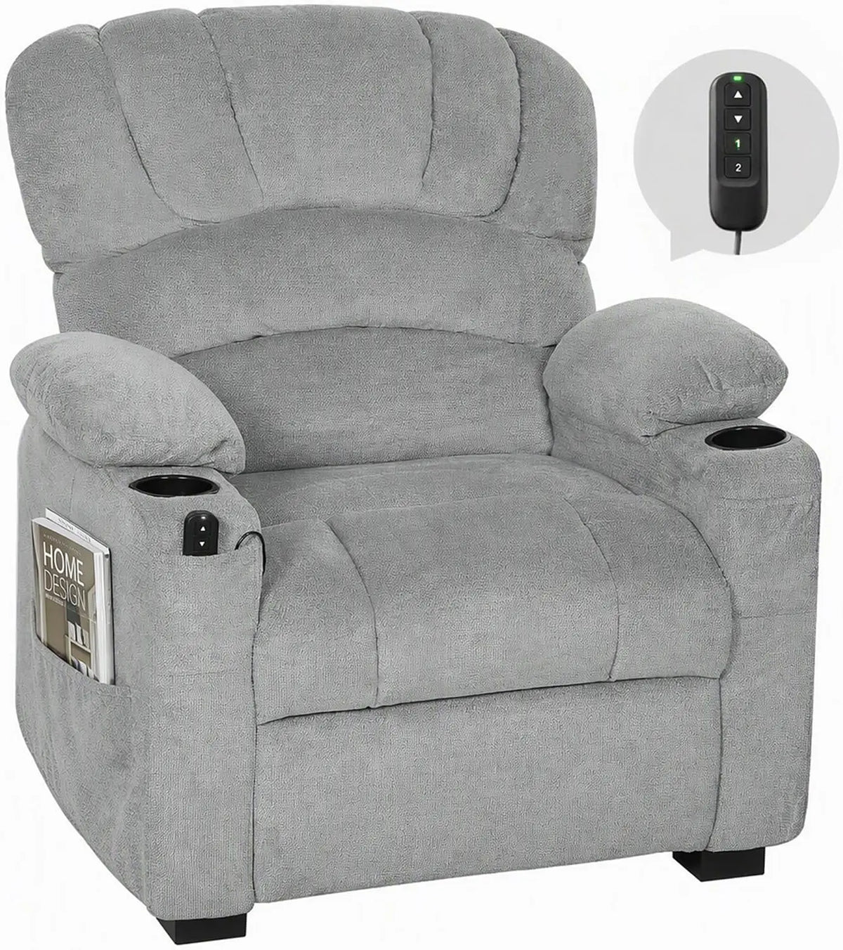 Poltrona HOMCOM - colore Grigio - silenzioso, regolabile