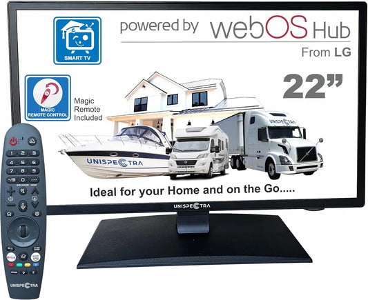 Televisore Unispectra 22' - con telecomando, con controllo intelligente - 12V, 230v, 24v