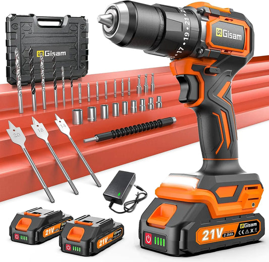 Batteria ricaricabile Avvitatore - a LED - 21 V, 1200 W, 13 mm