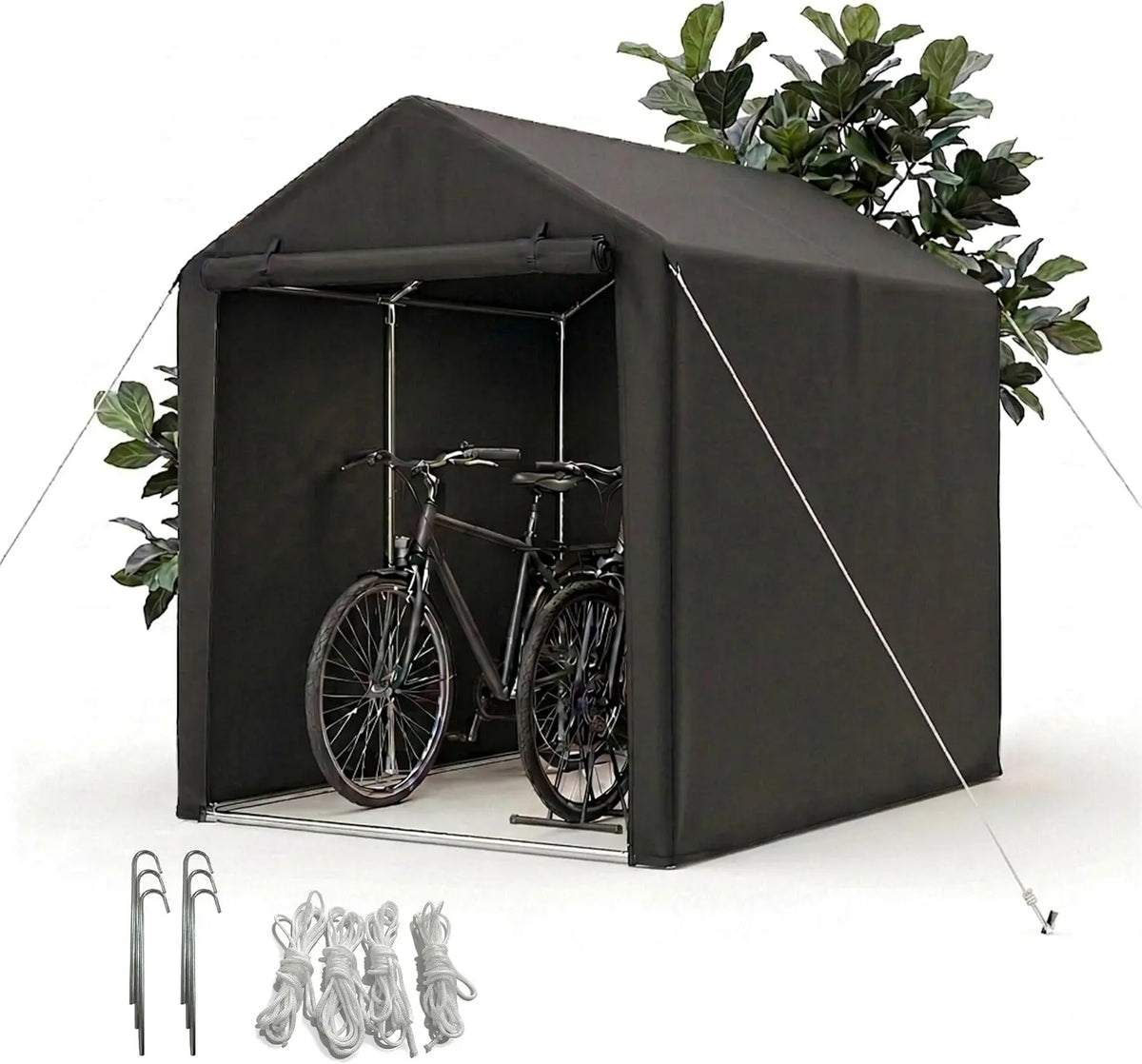 Bicicletta elettrica Garage - colore Nero - portatile - 180 cm