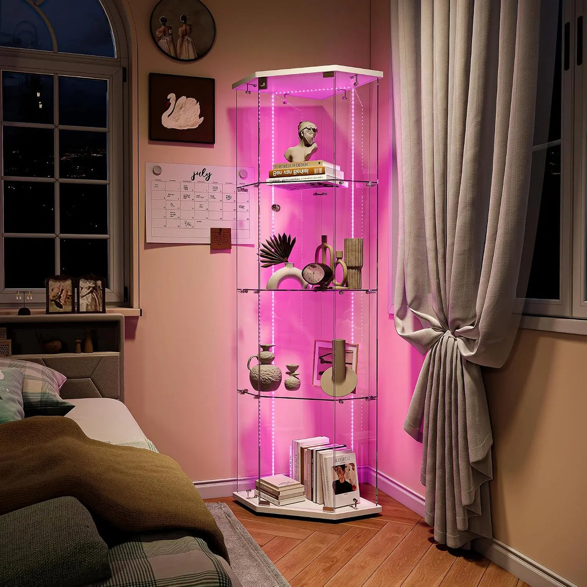Prodotto per casa e tempo libero Vetrina - colore Bianco - a LED - 42,5 cm