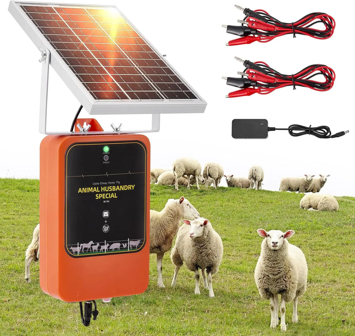 Pannello solare Elettrificatore - ricaricabile - 10km