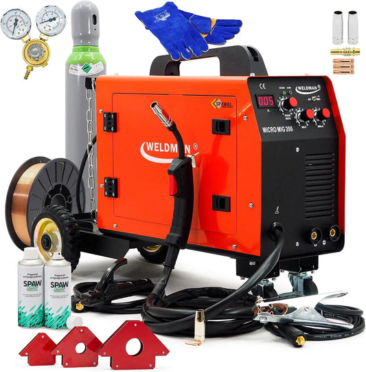 Saldatrice - colore Rosso - con tecnologia inverter, multifunzione