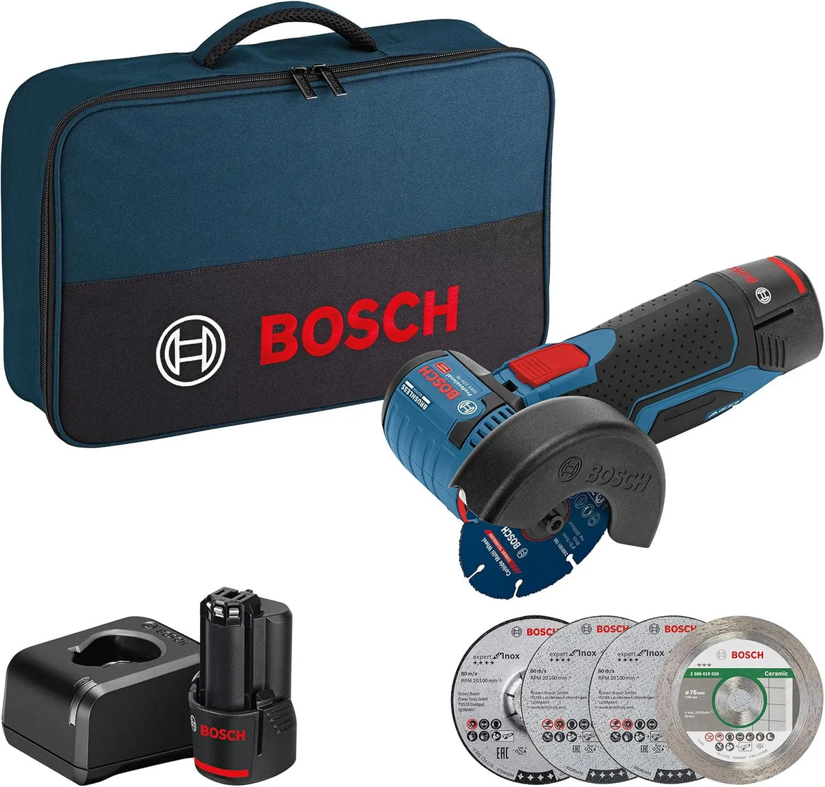 Prodotto per casa e tempo libero Bosch - colore Blu - 12 V, 2.0 Ah